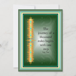 Inspirerend citaat in elegant decoratief ontwerp kaart