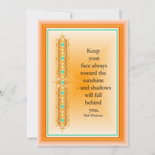 Inspirerend citaat in elegant decoratief ontwerp kaart (Voorkant)