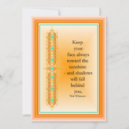 Inspirerend citaat in elegant decoratief ontwerp kaart