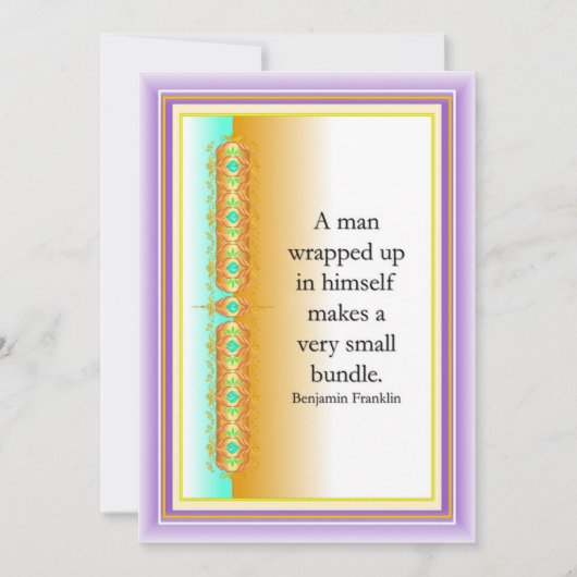 Inspirerend citaat in elegant decoratief ontwerp kaart (Voorkant)