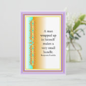 Inspirerend citaat in elegant decoratief ontwerp kaart (Staand voorkant)