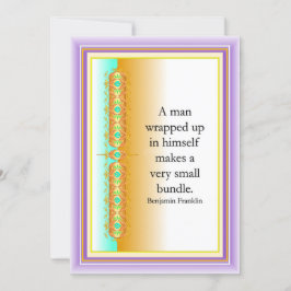 Inspirerend citaat in elegant decoratief ontwerp kaart