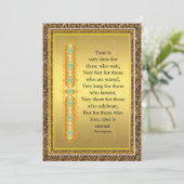 Inspirerend citaat in elegant decoratief ontwerp kaart (Staand voorkant)