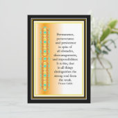 Inspirerend citaat in elegant decoratief ontwerp kaart (Staand voorkant)