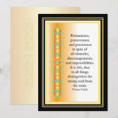 Inspirerend citaat in elegant decoratief ontwerp kaart (Voorkant / Achterkant)