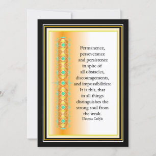 Inspirerend citaat in elegant decoratief ontwerp kaart