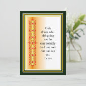 Inspirerend citaat in elegant decoratief ontwerp kaart (Staand voorkant)