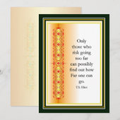 Inspirerend citaat in elegant decoratief ontwerp kaart (Voorkant / Achterkant)