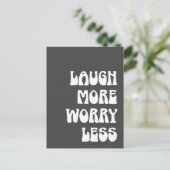 Inspirerend citaat in Retro Typografie in Zwart Briefkaart (Staand voorkant)