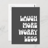 Inspirerend citaat in Retro Typografie in Zwart Briefkaart (Voorkant / Achterkant)