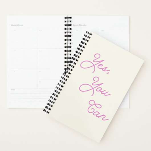 Inspirerend citaat ja u in Roze kunt Planner (Display)