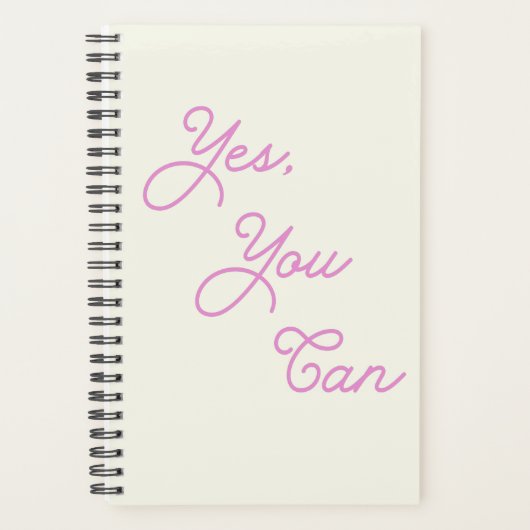 Inspirerend citaat ja u in Roze kunt Planner (Voorkant)