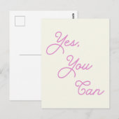 Inspirerend citaat ja u in Roze Manuscript kunt Briefkaart (Voorkant / Achterkant)