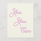 Inspirerend citaat ja u in Roze Manuscript kunt Briefkaart (Voorkant)