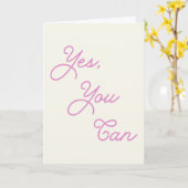 Inspirerend citaat ja u in Roze Manuscript kunt Kaart (Gele Bloem)