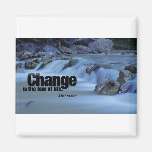 Inspirerend citaat, John F. Kennedy Magneet (Voorkant)