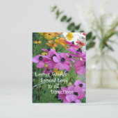 Inspirerend citaat kleurrijke bloem tuin briefkaart (Staand voorkant)