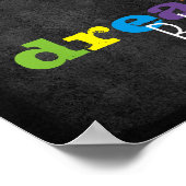 inspirerend citaat kleurrijke tekst poster droomt (Hoek)