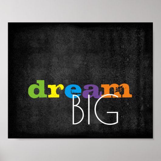 inspirerend citaat kleurrijke tekst poster droomt (Voorkant)