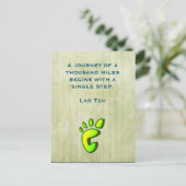 Inspirerend citaat Lao Tzu Briefkaart (Staand voorkant)