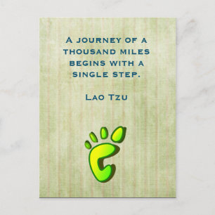 Inspirerend citaat Lao Tzu Briefkaart