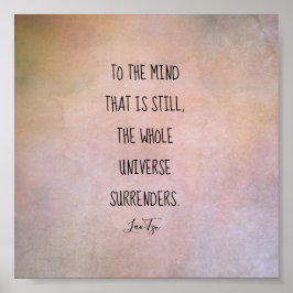 inspirerend citaat Lao Tzu met adembenemende warme Poster