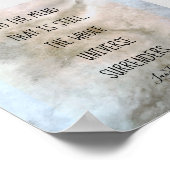 inspirerend citaat Lao Tzu tekst waterverf grijs Poster (Hoek)