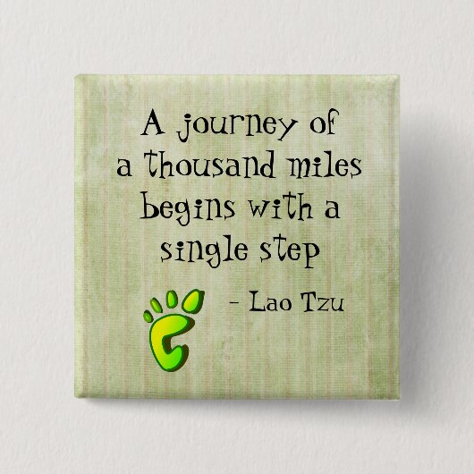 Inspirerend citaat Lao Tzu Vierkante Button 5,1 Cm (Voorkant)