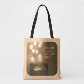 Inspirerend Citaat Mason Jar Lights Tote Bag (Voorkant)