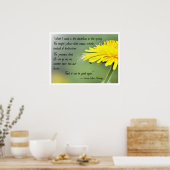 Inspirerend Citaat met Afbeelding Dandelion Poster (Keuken)