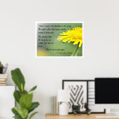 Inspirerend Citaat met Afbeelding Dandelion Poster (Thuiskantoor)
