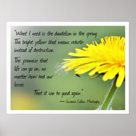 Inspirerend Citaat met Afbeelding Dandelion Poster