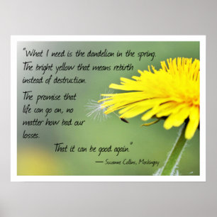 Inspirerend Citaat met Afbeelding Dandelion Poster