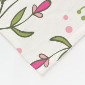 Inspirerend citaat met bloempatroon fleece deken (Hoek)