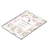 Inspirerend citaat met bloempatroon notitieboek (Linkerzijde)