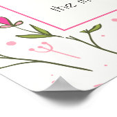 Inspirerend citaat met bloempatroon poster (Hoek)