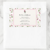 Inspirerend citaat met bloempatroon rechthoekige sticker (Tas)