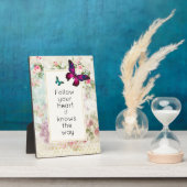 Inspirerend Citaat met  Butterflies Fotoplaat (Zijkant)