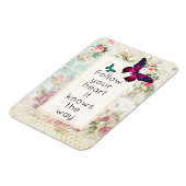 Inspirerend Citaat met  Butterflies Magneet (Linkerzijde)