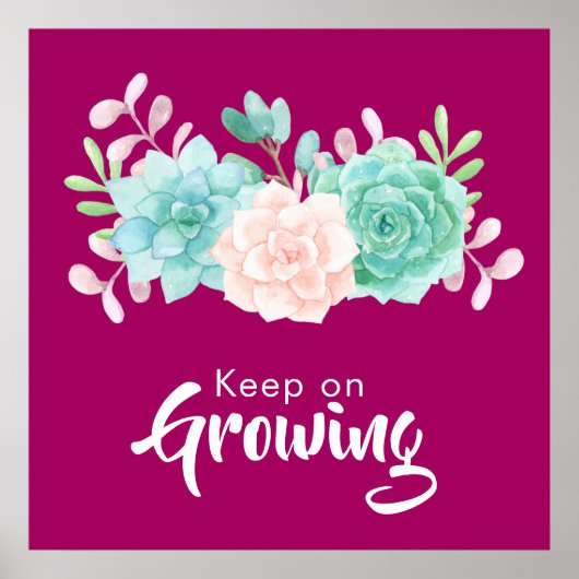 Inspirerend Citaat met de Bloemen van de Stapel Poster (Voorkant)