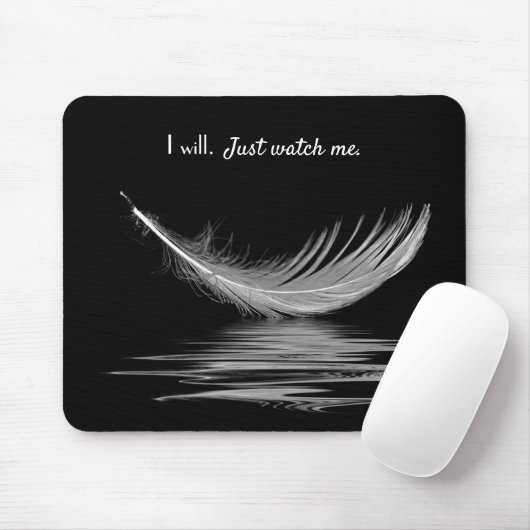 Inspirerend Citaat met de Veer Mousepad Muismat (Met muis)