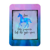 Inspirerend Citaat met een Paard die vrij loopt Magneet (Verticaal)