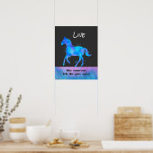Inspirerend Citaat met een Paard die Wilde loopt Poster (Keuken)