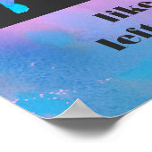 Inspirerend Citaat met een Paard die Wilde loopt Poster (Hoek)