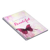 Inspirerend citaat met een Waterverf vlinder Notitieboek (Rechterzijde)