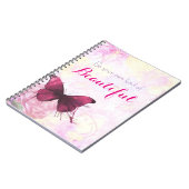 Inspirerend citaat met een Waterverf vlinder Notitieboek (Linkerzijde)