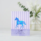 Inspirerend Citaat met een Wilde Lopende Paard Briefkaart (Staand voorkant)