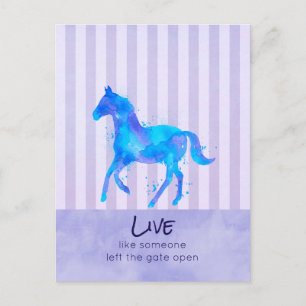 Inspirerend Citaat met een Wilde Lopende Paard Briefkaart