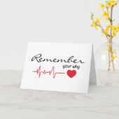 Inspirerend citaat met rode hartslag kaart (Gele Bloem)