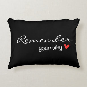 Inspirerend citaat met rood hart accent kussen